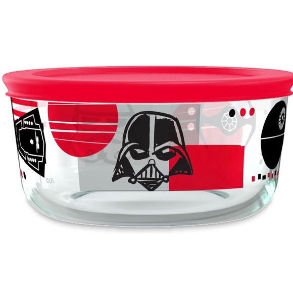 New Pyrex Star Wars 4 cup Glass Bowl w/Lid - Picture 5 of 8